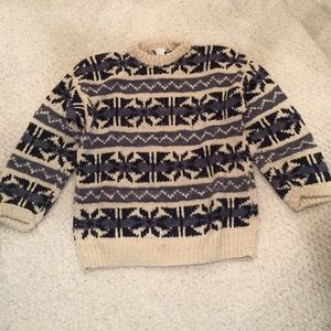 100% wool ski sweater